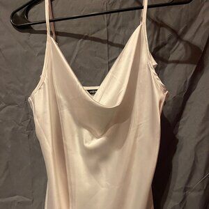 SHEIN White Satin Cowl Neck Camisole Tank Top